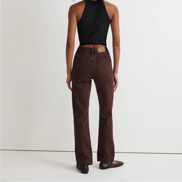 Madewell 90s high rise straight jeans in brown NWOT size 29 - Picture 3 of 9
